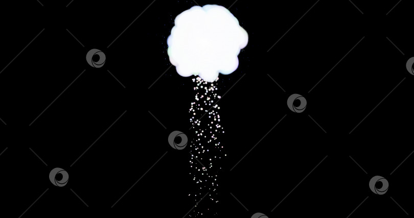 Скачать абстрактное облако из 3d-частиц, с имитацией снега или дождя. 4k фотосток Ozero