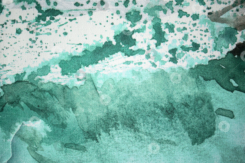Скачать Абстрактный акварельный фон цвета морской волны с мятой фотосток Ozero