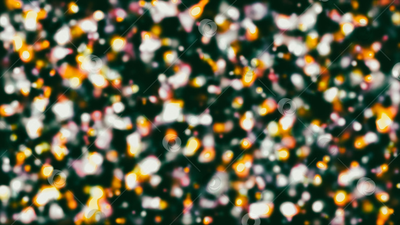 Скачать Праздничный фон - расфокусированные огни, цветное круглое боке на черном фоне фотосток Ozero