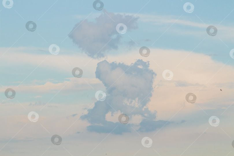 Скачать Небо с плывущими облаками интересной формы фотосток Ozero