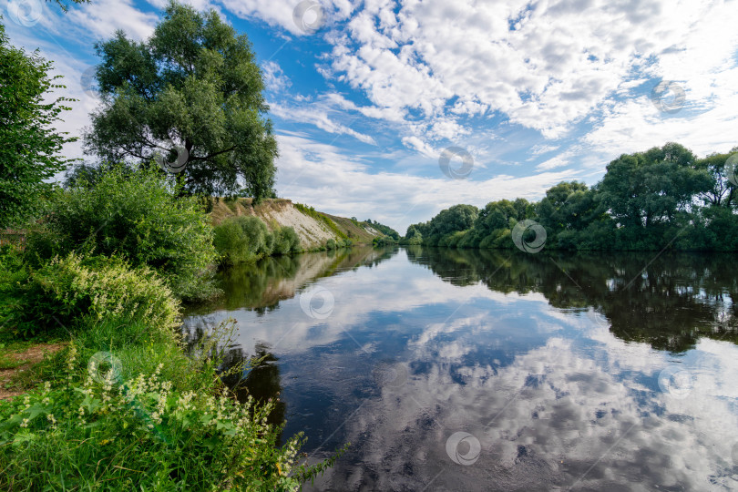 Скачать Вид на реку Десна (село Селец, Брянская область) фотосток Ozero