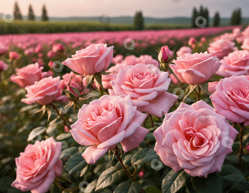 Скачать Цветущие розовые розы фотосток Ozero