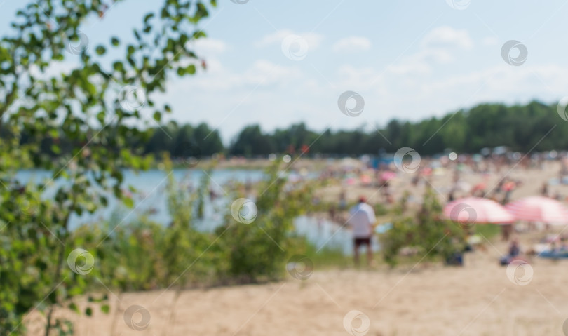 Скачать Размытое изображение городского пляжа фотосток Ozero