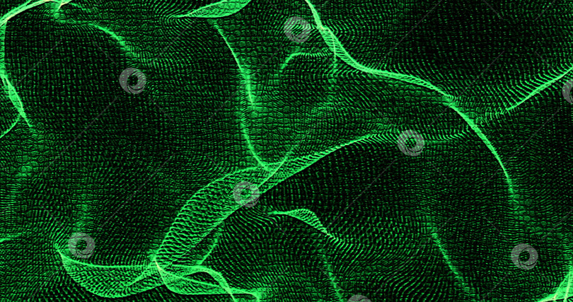 Скачать зеленый абстрактный красочный фон. с плавными 3D-линиями огня. фотосток Ozero