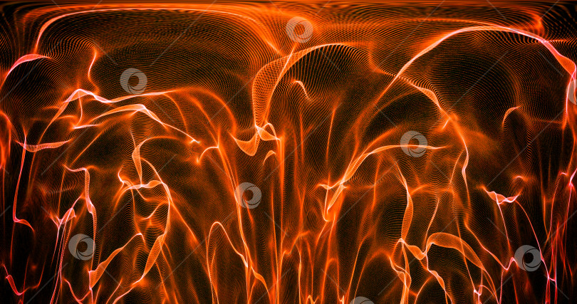 Скачать красно-оранжевый абстрактный красочный фон. с плавными 3D-линиями огня. фотосток Ozero