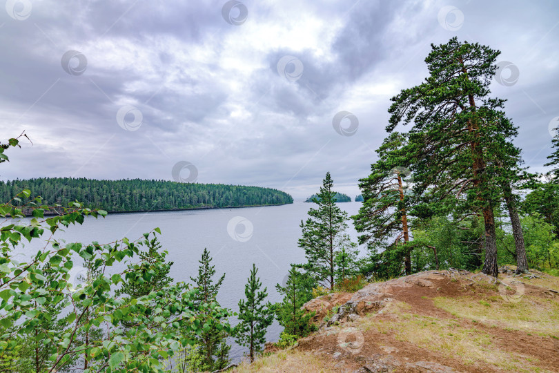 Скачать Вид с острова Валаам (остров Валаам, Республика Карелия, Россия) фотосток Ozero