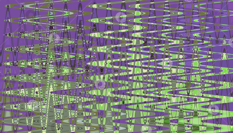 Скачать Абстрактный зигзагообразный узор с волнами в сиреневых и зеленых тонах. Художественная обработка изображения, созданного на основе фотографии фиолетового листа Cotinus coggygria. Красивый многоцветный узор для любого дизайна. Фоновое изображение фотосток Ozero