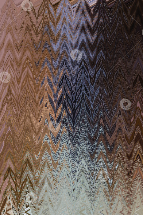 Скачать Абстрактный зигзагообразный узор с волнами в песочных, коричневых, голубых тонах. Художественная обработка изображения, созданная на основе фотографии каньона реки Муджиб. Красивый многоцветный узор для любого дизайна. Фоновое изображение фотосток Ozero