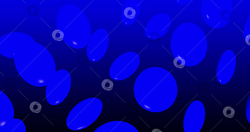 Скачать закольцованные кадры. Абстрактный синий фон с динамичными синими кругами, 3d овал в форме таблеток, капсул. 3D-анимация синих линий. Современный видео-фон, анимация, заставка, пространство для копирования фотосток Ozero