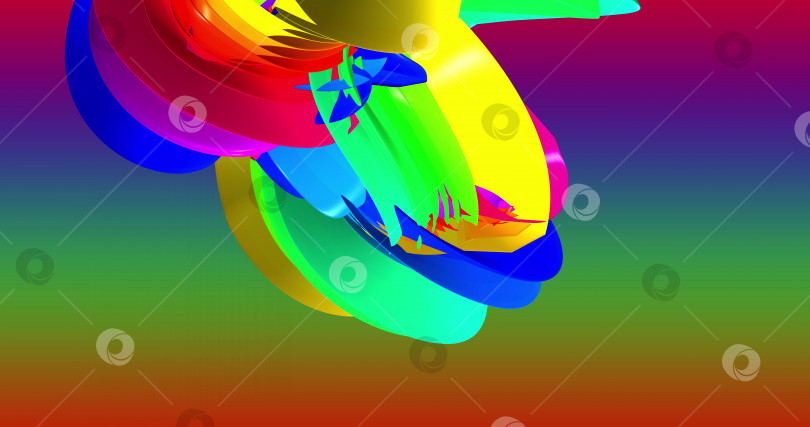 Скачать Абстрактный красочный, неоновый, градиентный фон с динамичными красочными 3d-линиями. 3D-анимация. Современный видео-фон, анимация, заставка, copy space 4K. фотосток Ozero