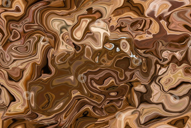 Скачать Абстрактный бесшовный зигзагообразный фон с волнами в коричневых тонах. Художественная обработка изображения, созданная с помощью фотографии коричневой сосновой шишки. Красивый многоцветный узор для любого дизайна. Фоновое изображение фотосток Ozero