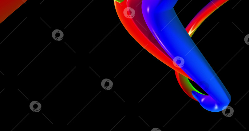 Скачать Абстрактный красочный, неоновый, градиентный фон с динамичными красочными 3d-линиями. 3D-анимация. Современный видео-фон, анимация, заставка, copy space 4K. фотосток Ozero