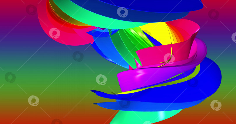 Скачать Абстрактный красочный, неоновый, градиентный фон с динамичными красочными 3d-линиями. 3D-анимация. Современный видео-фон, анимация, заставка, copy space 4K. фотосток Ozero