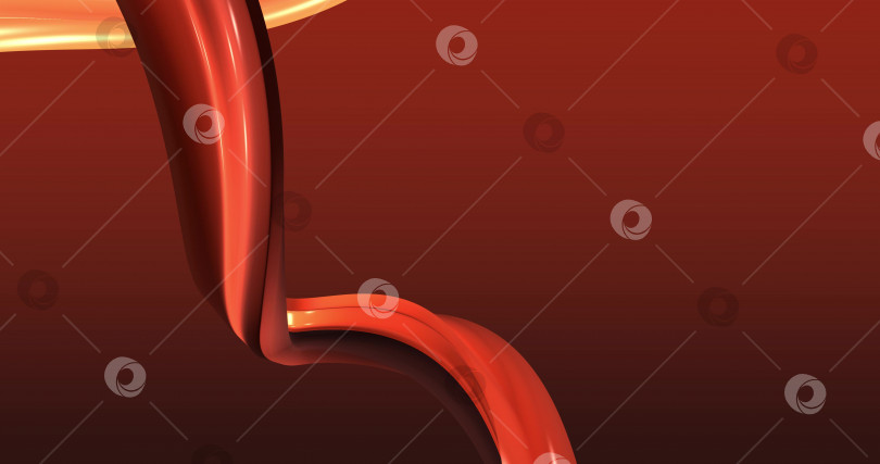 Скачать закольцованные кадры. Абстрактный коричневый, красный, оранжевый, морковный фон с динамичными красными 3d-линиями. 3D-анимация оранжевых линий. Современный видео-фон, анимация, заставка, пространство для копирования фотосток Ozero