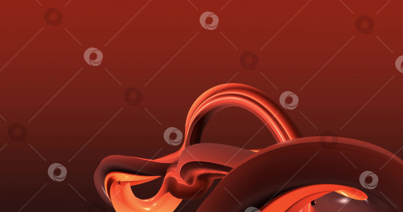 Скачать Абстрактный коричневый, красный, оранжевый, морковный фон с динамичными красными 3d-линиями. 3D-анимация оранжевых линий. Современный видео-фон, анимация, заставка, пространство для копирования фотосток Ozero