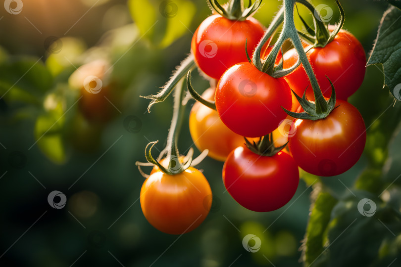 Скачать созревающие помидоры черри в саду фотосток Ozero