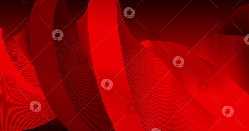 Скачать закольцованные кадры. Абстрактный красный фон с динамичными красными 3d-линиями. 3D-анимация черных линий. Современный видео-фон, анимация, заставка, пространство для копирования фотосток Ozero