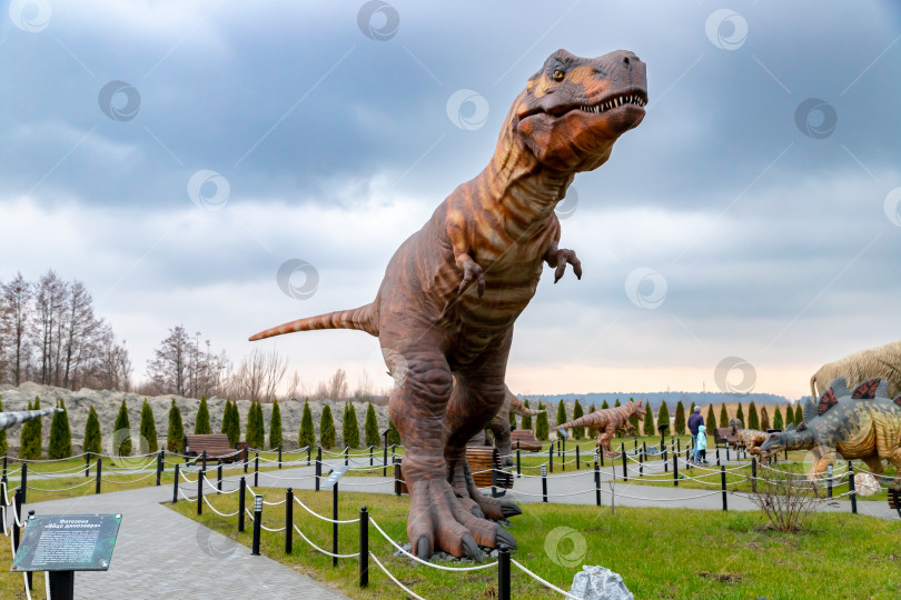 Скачать Тиранозавр в Динопарке Янтарного фотосток Ozero