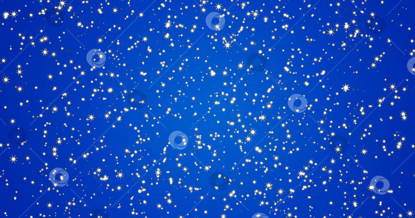 Скачать голубое Рождество, абстрактный фон с 3d-частицами боке, снега, звезд. синий фон. фотосток Ozero