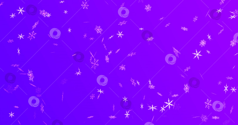 Скачать голубое Рождество, абстрактный фон с 3d-частицами боке, снега, звезд. пурпурно-сиреневый фон. фотосток Ozero