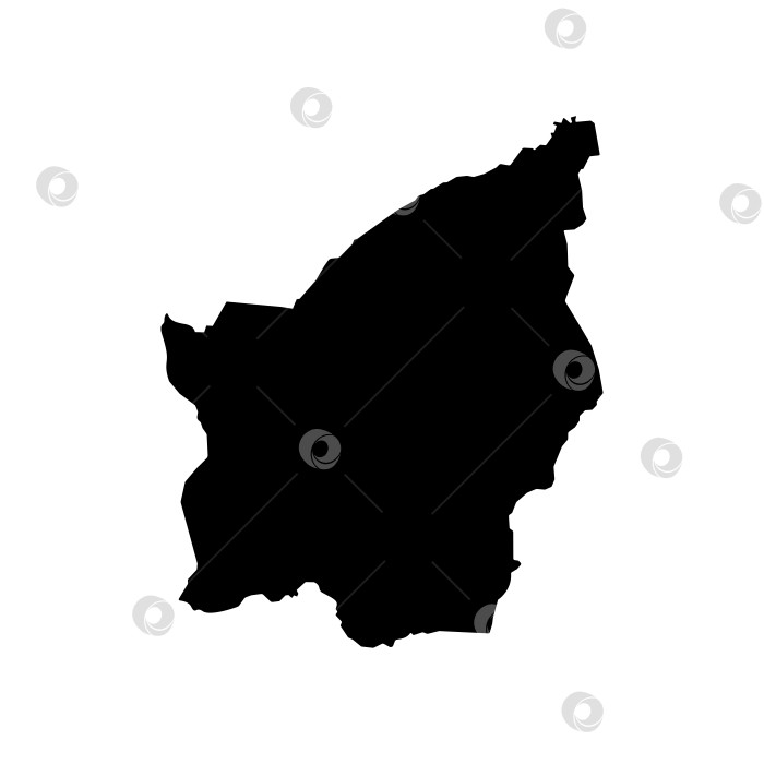 Скачать Векторный изолированный значок упрощенной иллюстрации с черным силуэтом карты Сан-Марино. Белый фон фотосток Ozero
