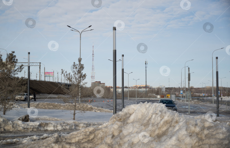 Скачать Вид на телебашню Телецентра с Арены Омск фотосток Ozero