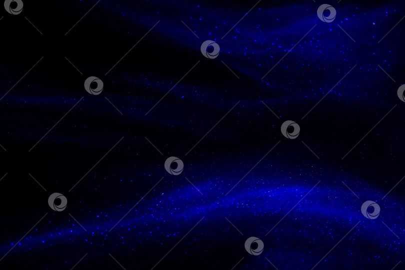 Скачать абстрактный синий фон движения камеры контроля скорости на фоне светящихся огней с блестками, звездами. фотосток Ozero