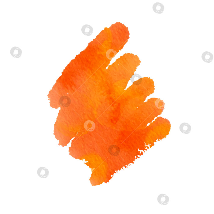 Скачать Акварельный мазок оранжевое пятно штриховки фотосток Ozero