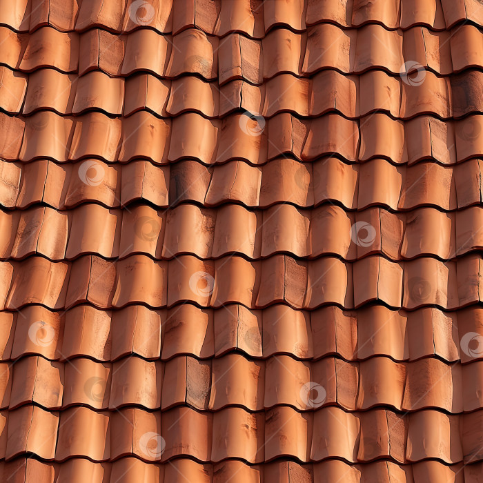 Скачать Бесшовная текстура керамической крыши здания. фотосток Ozero