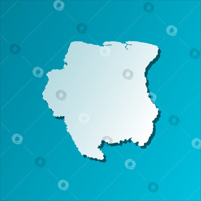 Скачать Векторный изолированный значок упрощенной иллюстрации с синим силуэтом карты Суринама. Темно-синий фон фотосток Ozero