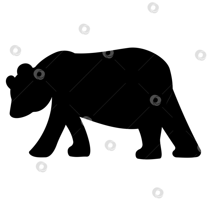 Скачать Панда черный силуэт китайское животное Азиатский медведь фотосток Ozero
