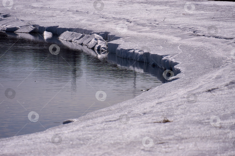 Скачать Берег водоема, весна. фотосток Ozero