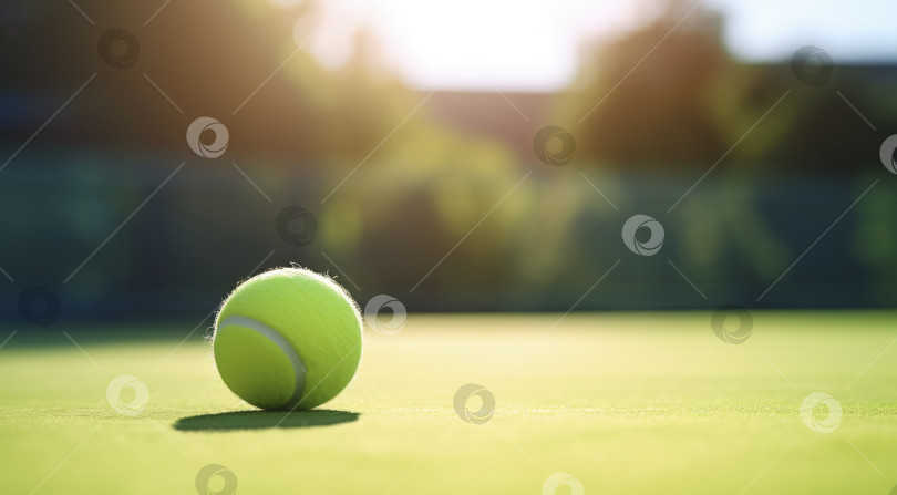 Скачать Теннисный мяч на корте фотосток Ozero