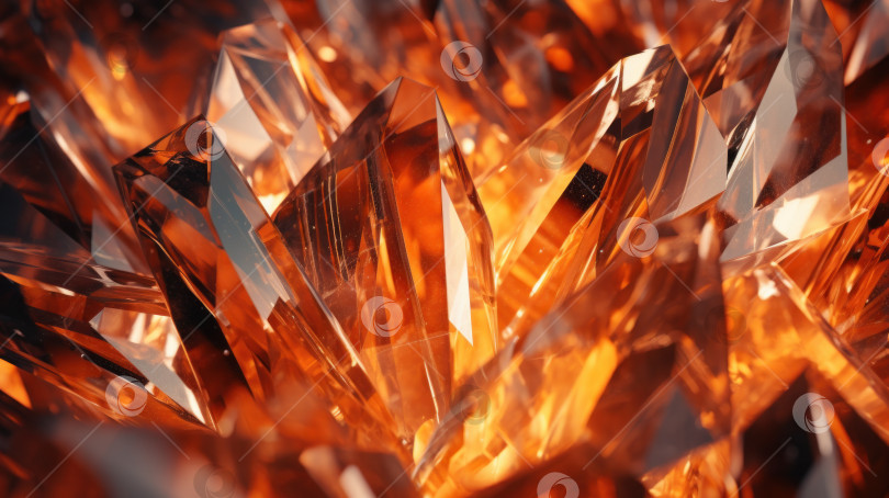 Скачать Образование золотистого кристалла с блестящим отражением света фотосток Ozero