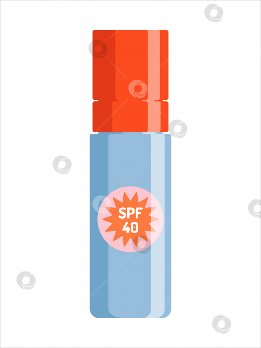 Скачать Солнцезащитный спрей с SPF. Шаблон косметического продукта для летнего ухода за кожей. фотосток Ozero