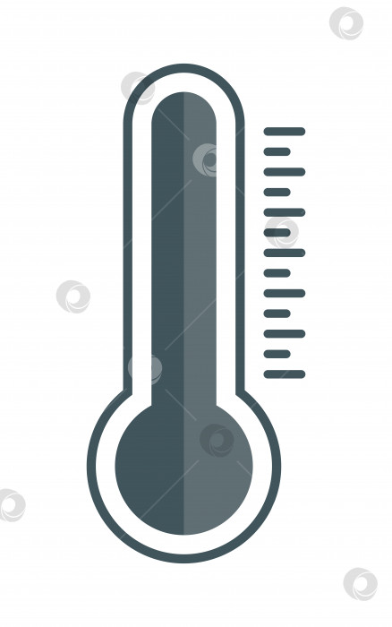 Скачать Значок погодного термометра. Плоский дизайн фотосток Ozero