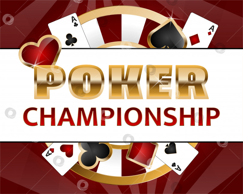 Скачать Плакат чемпионата по покеру на черном фоне для казино фотосток Ozero