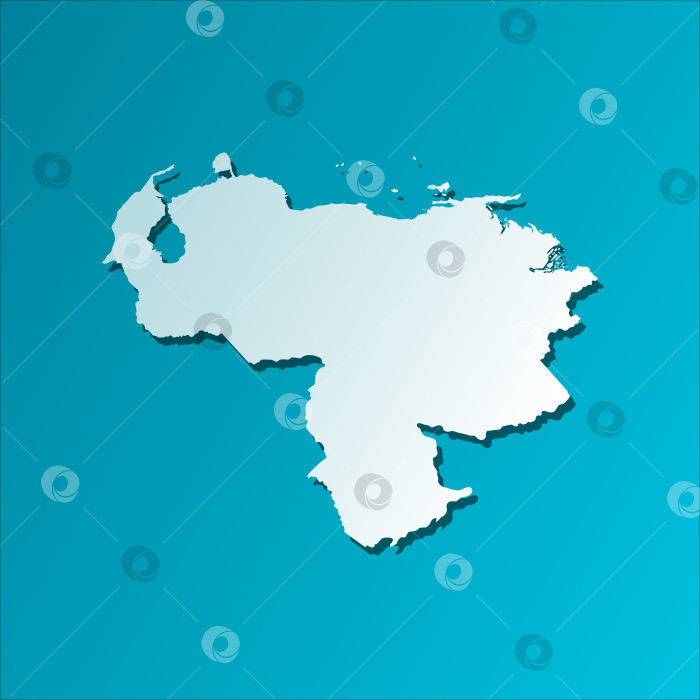 Скачать Векторная изолированная упрощенная иллюстрация с синим силуэтом карты Венесуэлы. Темно-синий фон фотосток Ozero