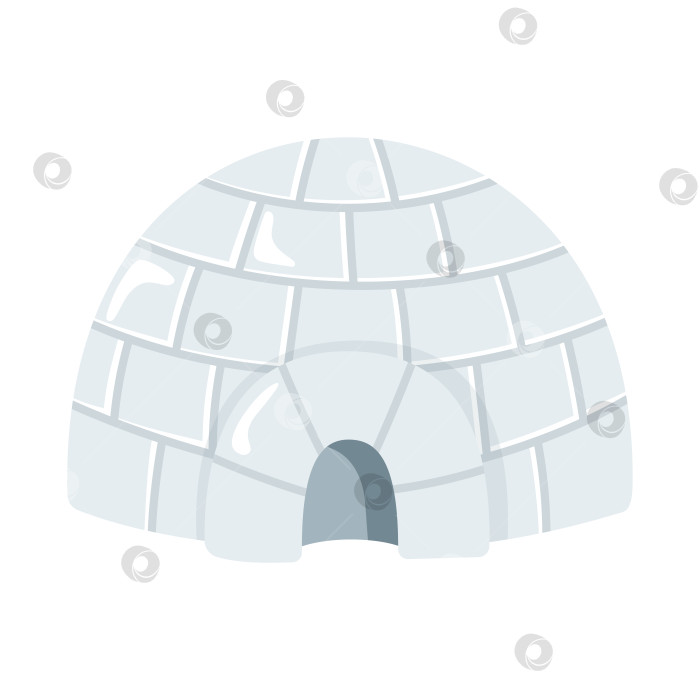 Скачать Значок элемента дизайна ледяного домика Иглу в плоском стиле. фотосток Ozero
