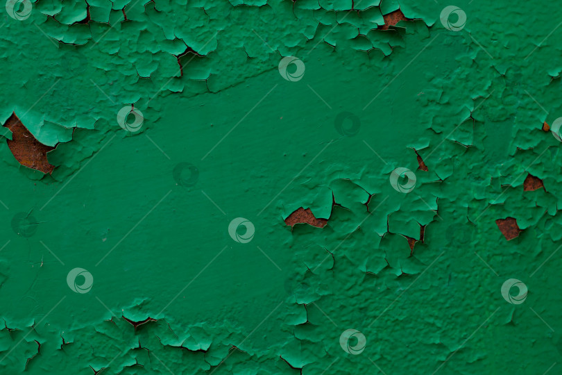 Скачать Старая зеленая стена с облупившейся краской фотосток Ozero