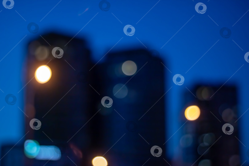 Скачать Размытые огни ночного города, фон или текстура фотосток Ozero