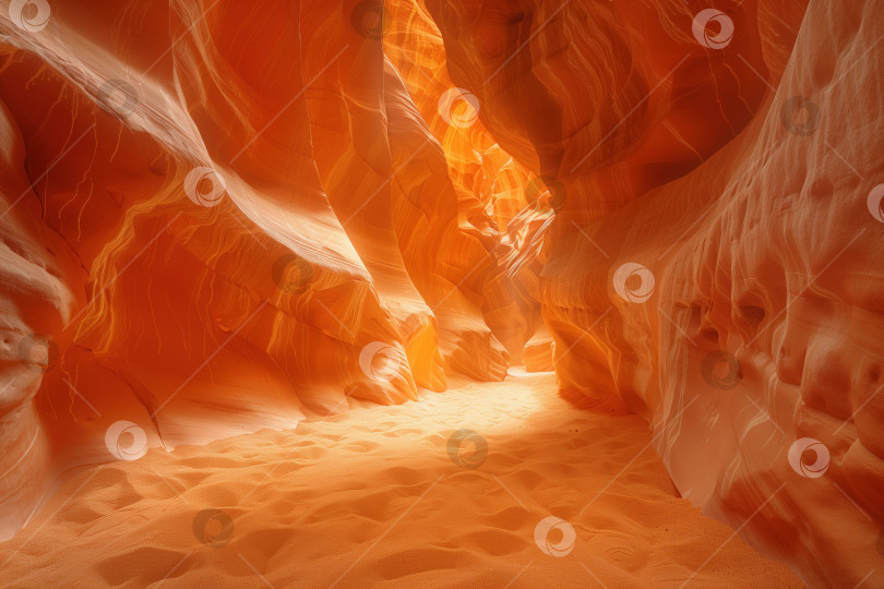 Скачать пейзаж в теплых тонах, вид на каньон из песчаника фотосток Ozero