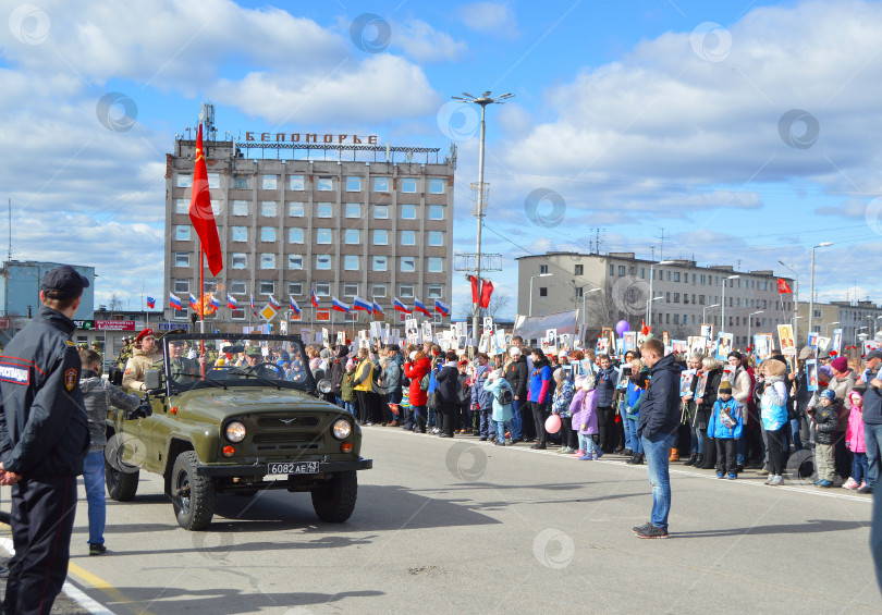 Скачать Парад победы в Кандалакше. фотосток Ozero