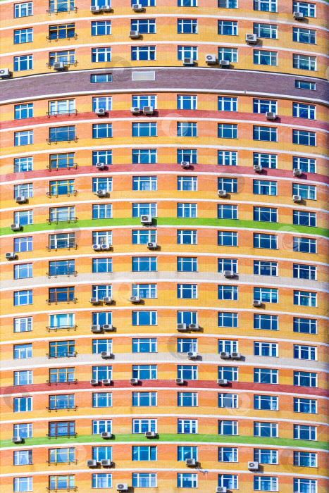 Скачать Фасад современного жилого здания с кондиционером (фон, текстура) фотосток Ozero