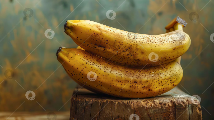 Скачать Разложите перезрелые бананы на деревянной поверхности. Создан искусственный интеллект фотосток Ozero