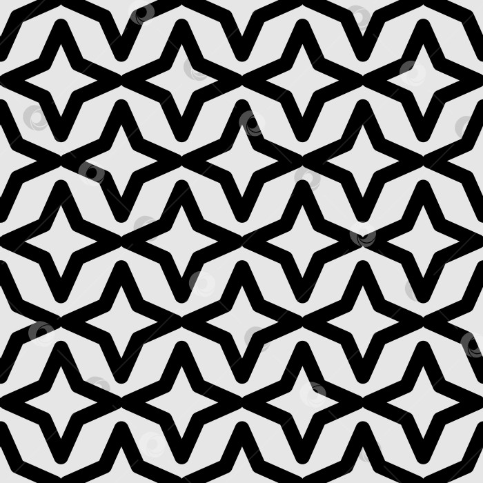 Скачать бесшовный черно-белый геометрический узор в косую клетку с квадратами фотосток Ozero