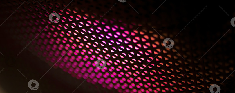 Скачать Абстрактное изображение разноцветного светящегося полукруга, подсветка музыкального динамика фотосток Ozero