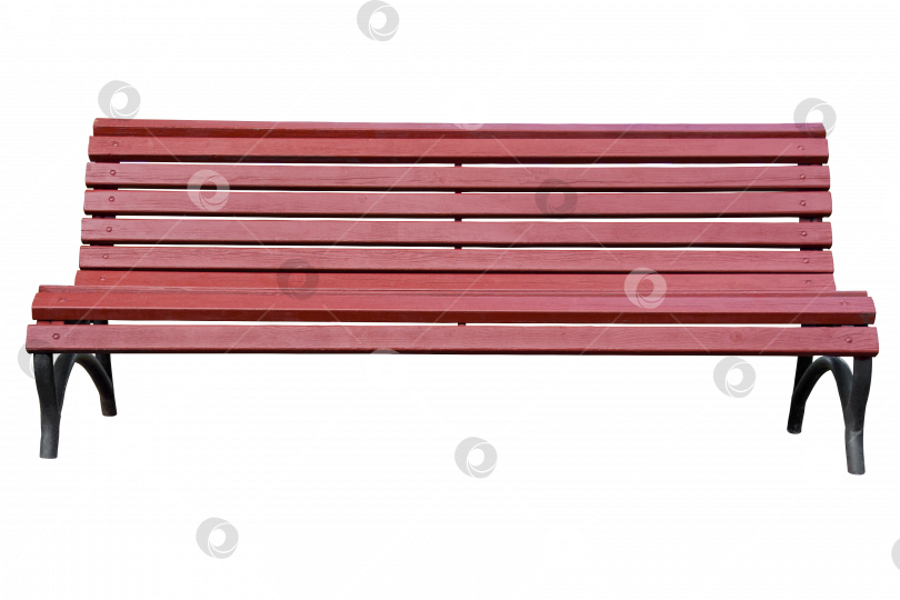 Скачать Коричневая деревянная скамья, выделенная на белом фоне фотосток Ozero