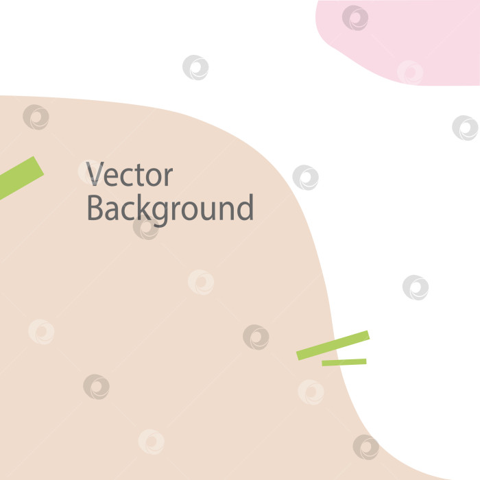 Скачать Абстрактный векторный органический белый фон с коричневыми, розовыми пятнами и зелеными линиями. Простой, лаконичный дизайн в сфере экологии, сельского хозяйства, рекламы продуктов фотосток Ozero