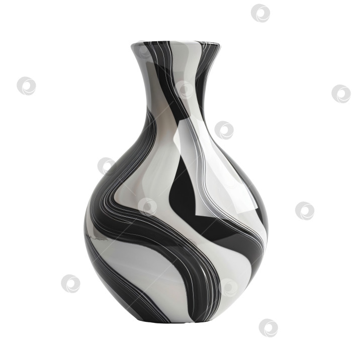 Скачать Черно-белая ваза на прозрачном фоне. фотосток Ozero